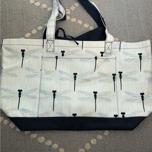 Stylish Cream and Black Tote Bag